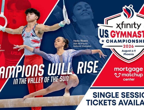Single-session tickets now on sale for 2026 Xfinity U.S. Gymnastics Championships